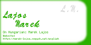 lajos marek business card